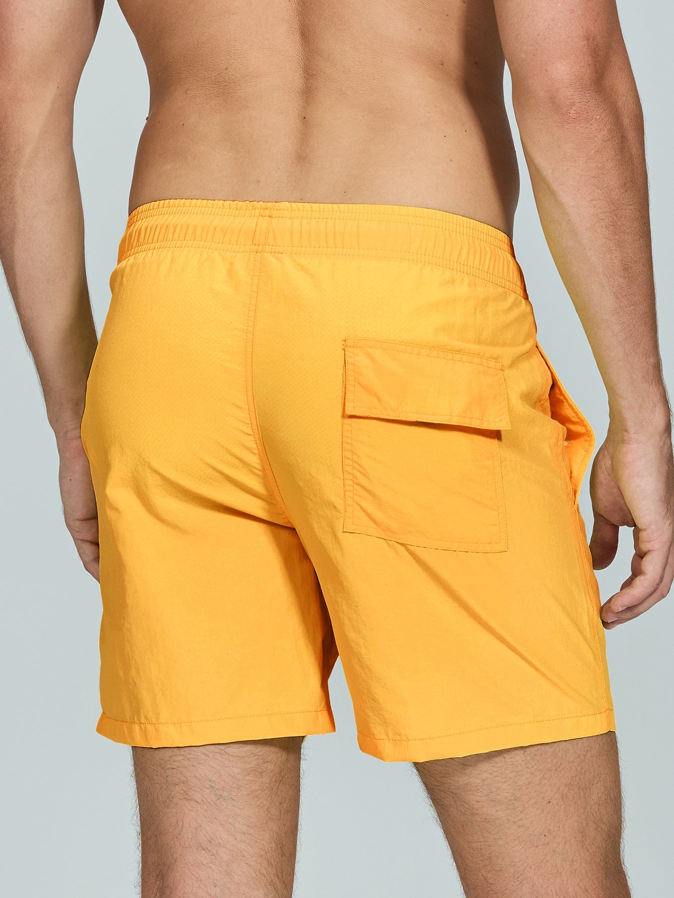 Man Mid Length Drawstring Swim Shorts