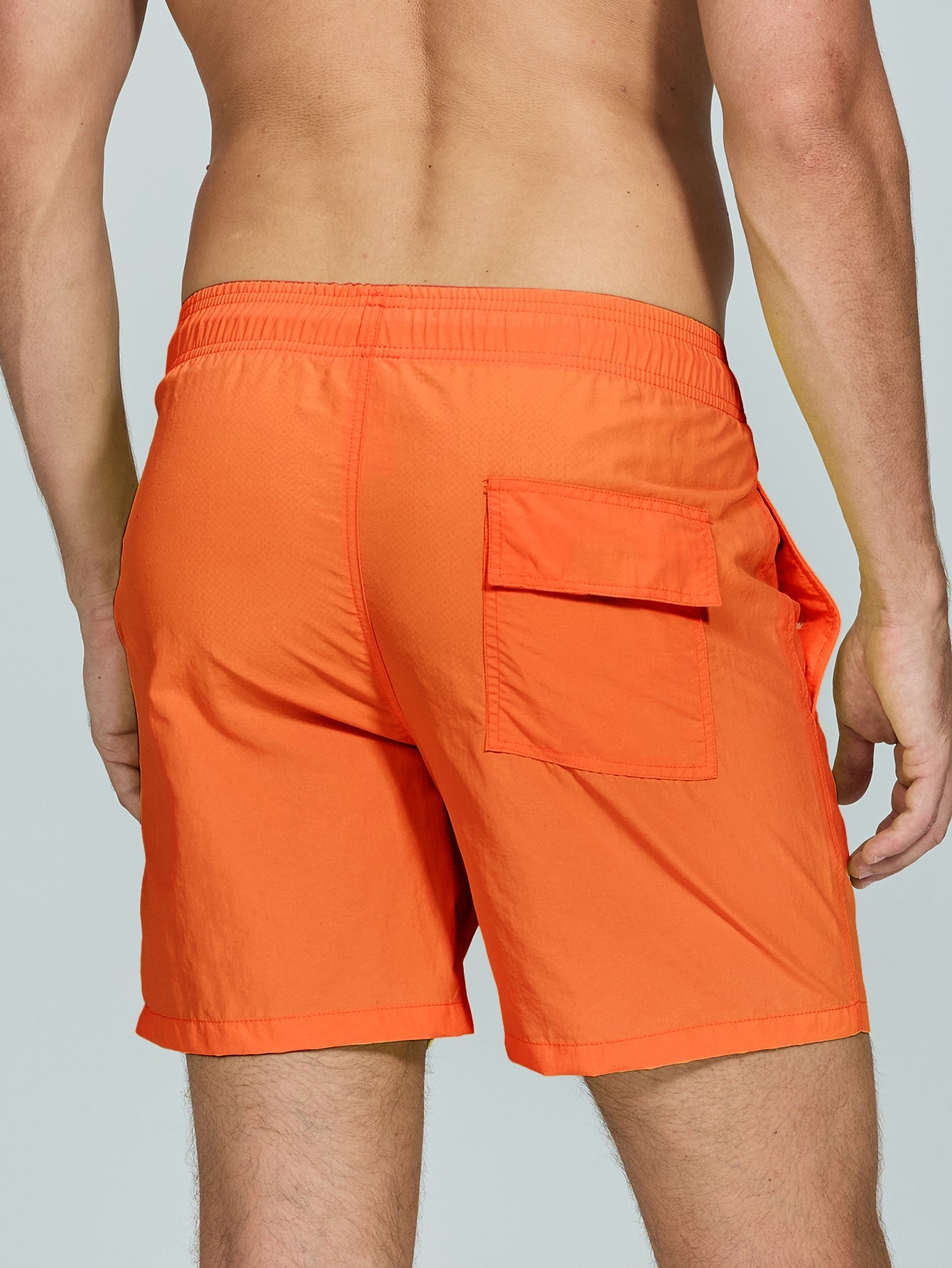 Man Mid Length Drawstring Swim Shorts