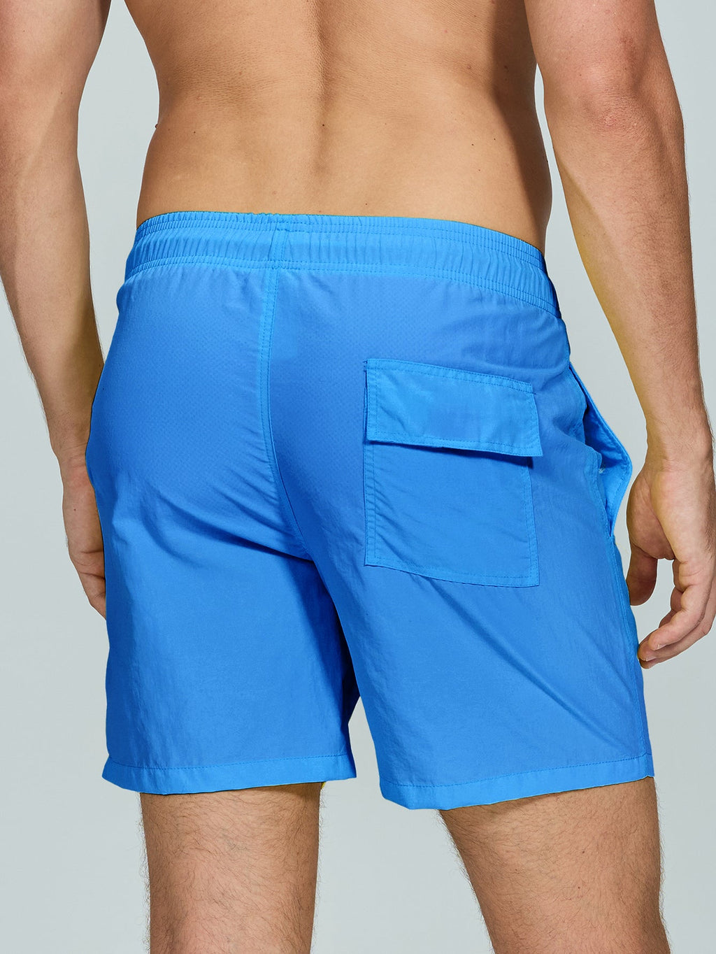 Man Mid Length Drawstring Swim Shorts