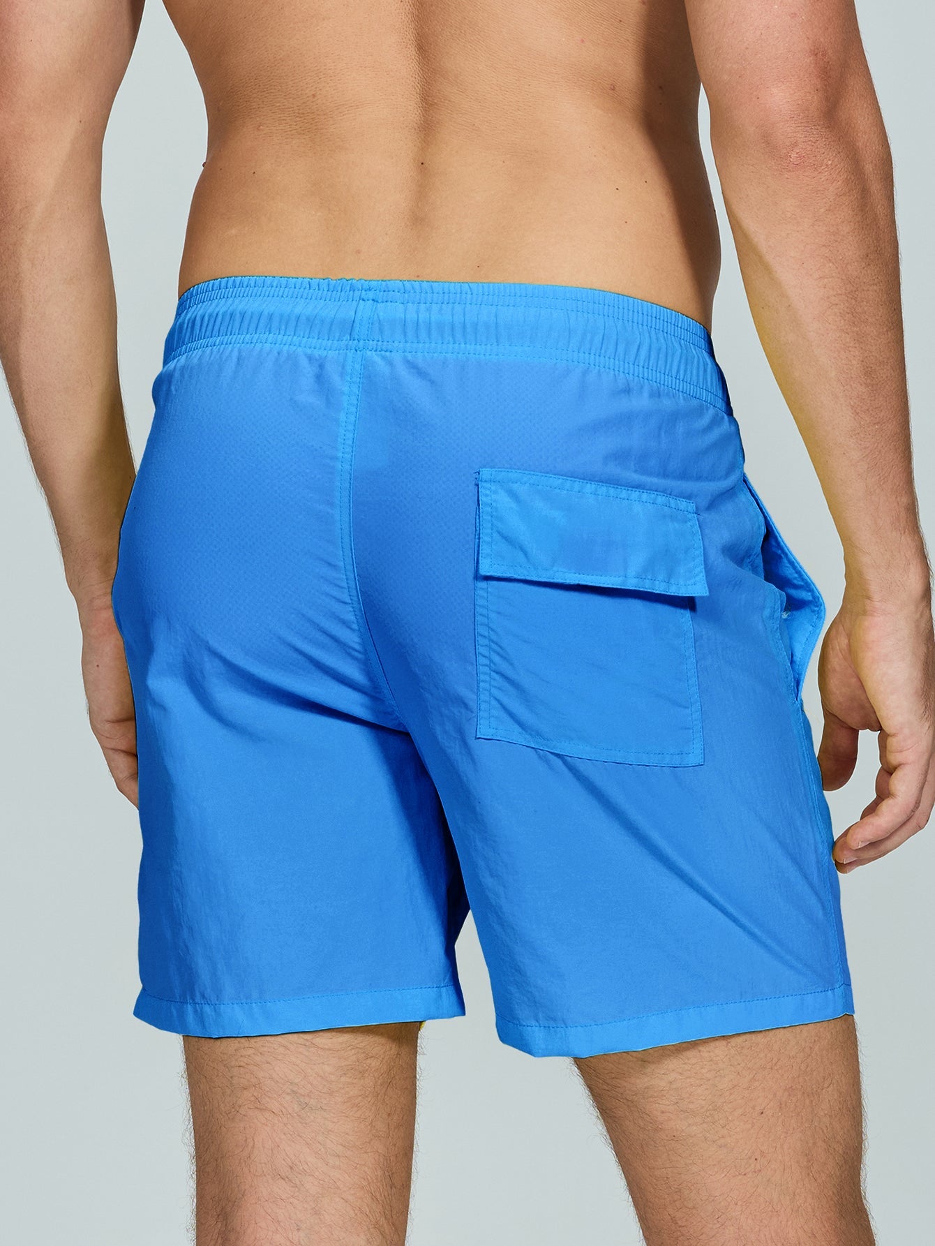 Man Mid Length Drawstring Swim Shorts