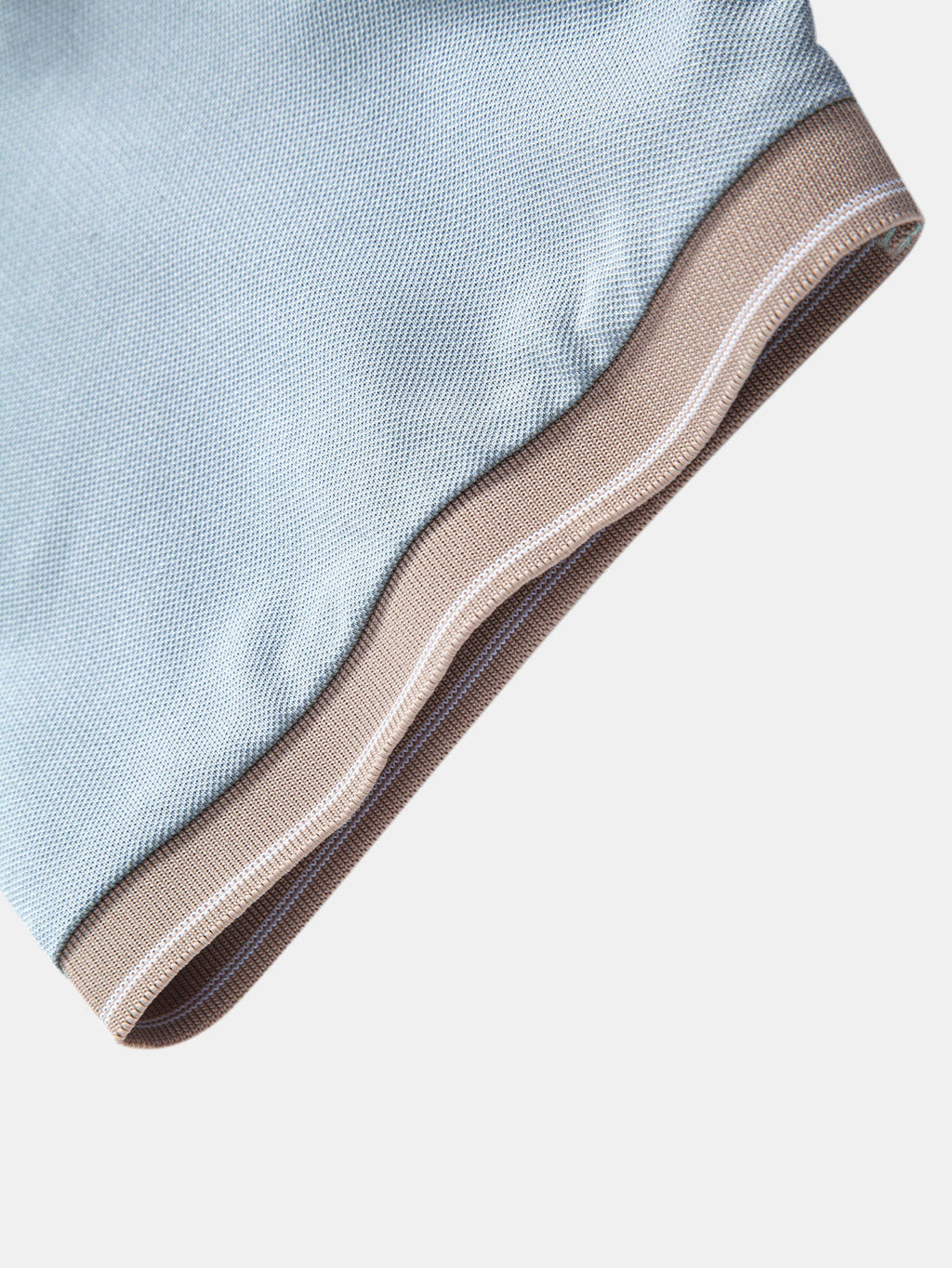 Contrast Trim Johnny Collar Polo