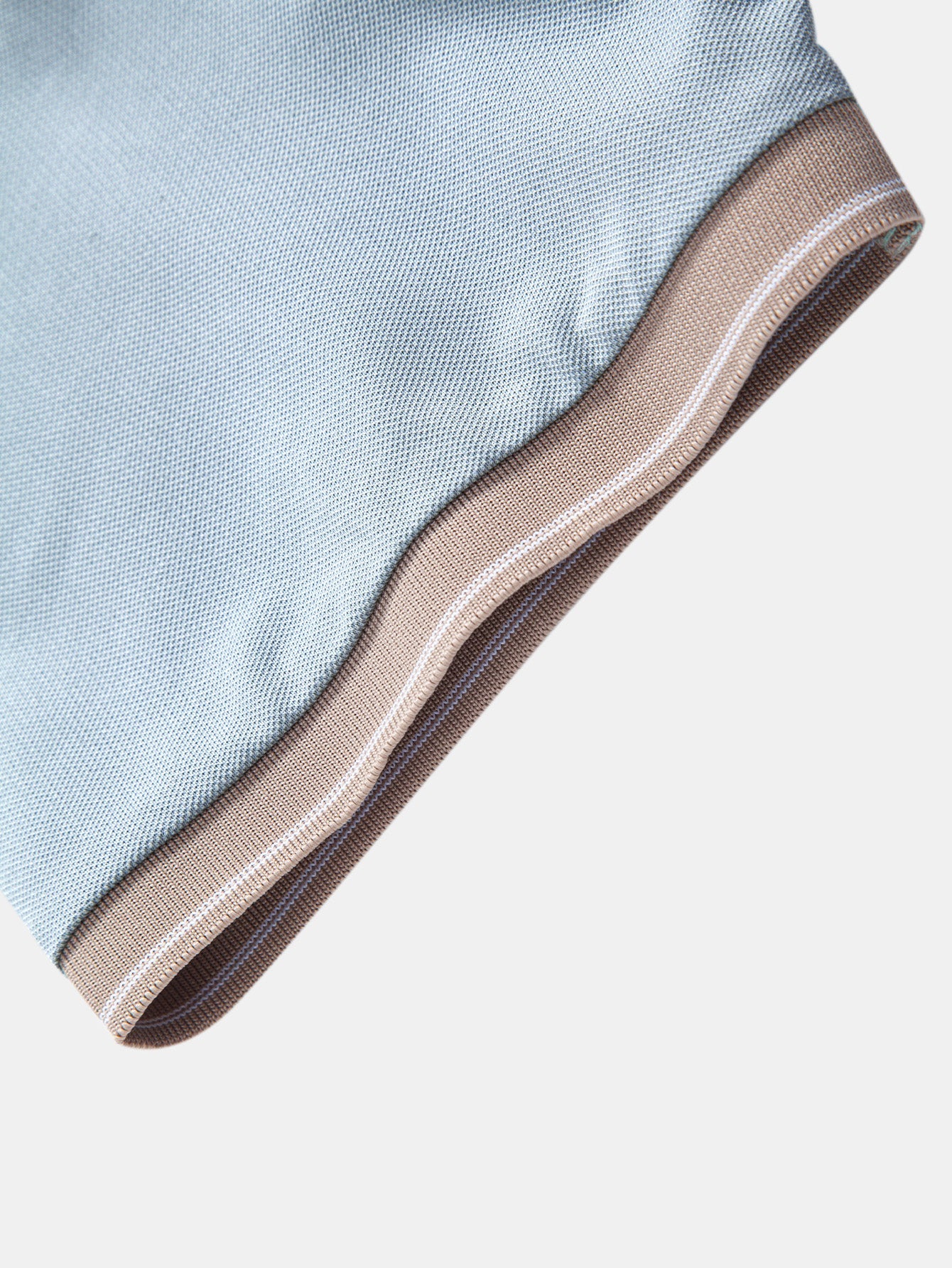 Contrast Trim Johnny Collar Polo