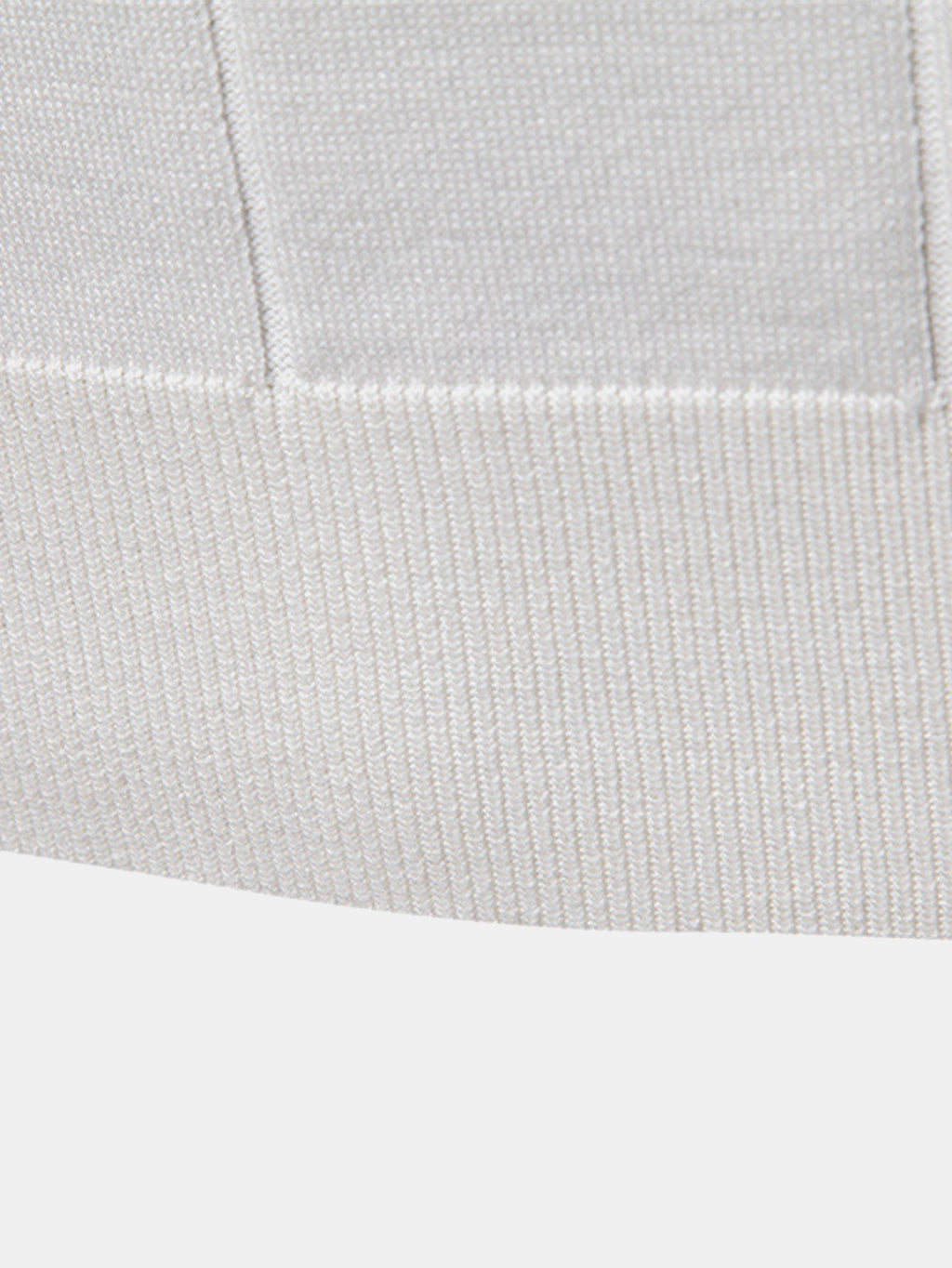 Contrast Trim Zipper Knit Polo Shirt