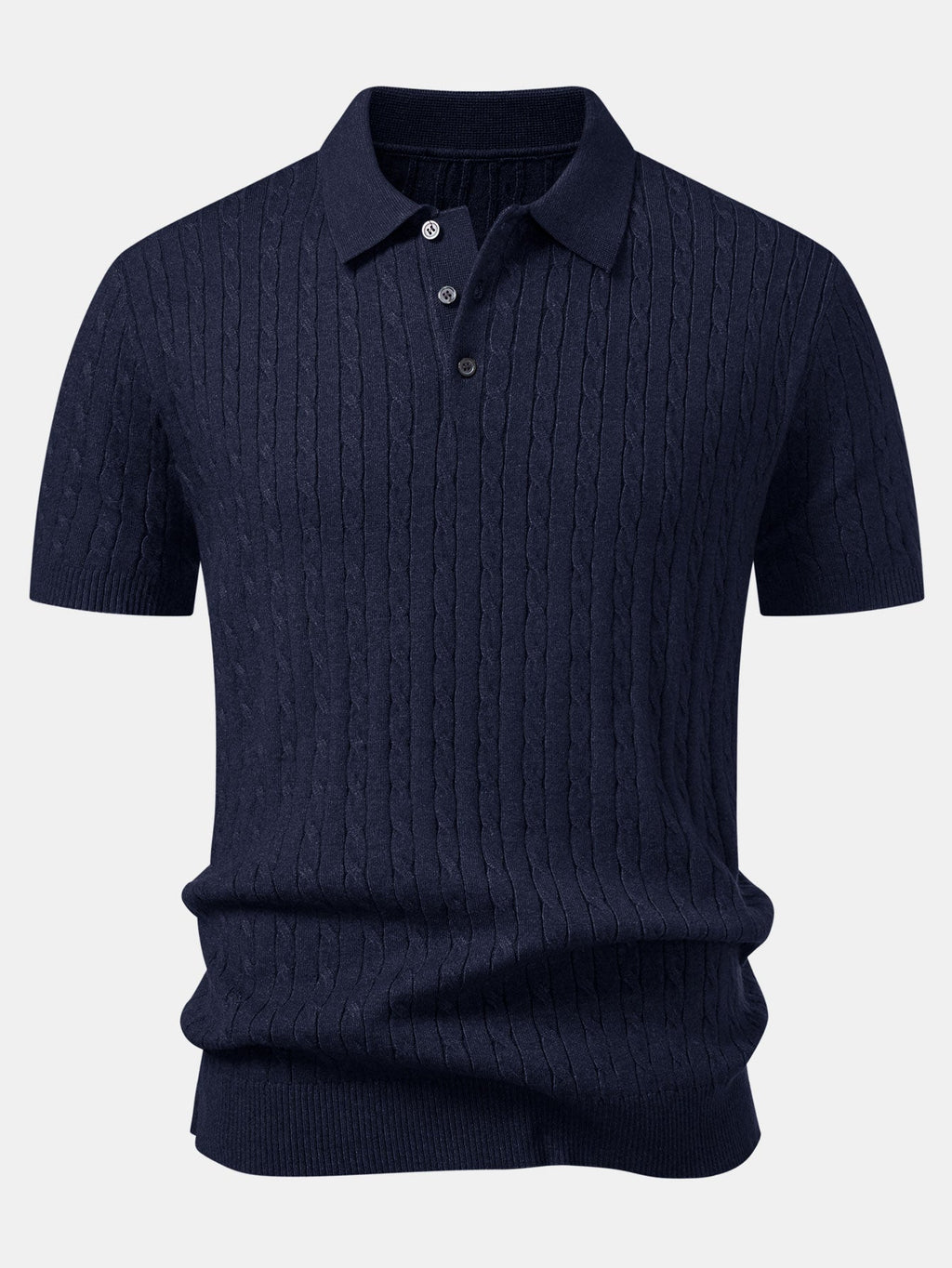 Twisted Jacquard Knit Polo & Slim Fit Tapered Trousers