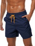Man Mid Length Drawstring Swim Shorts