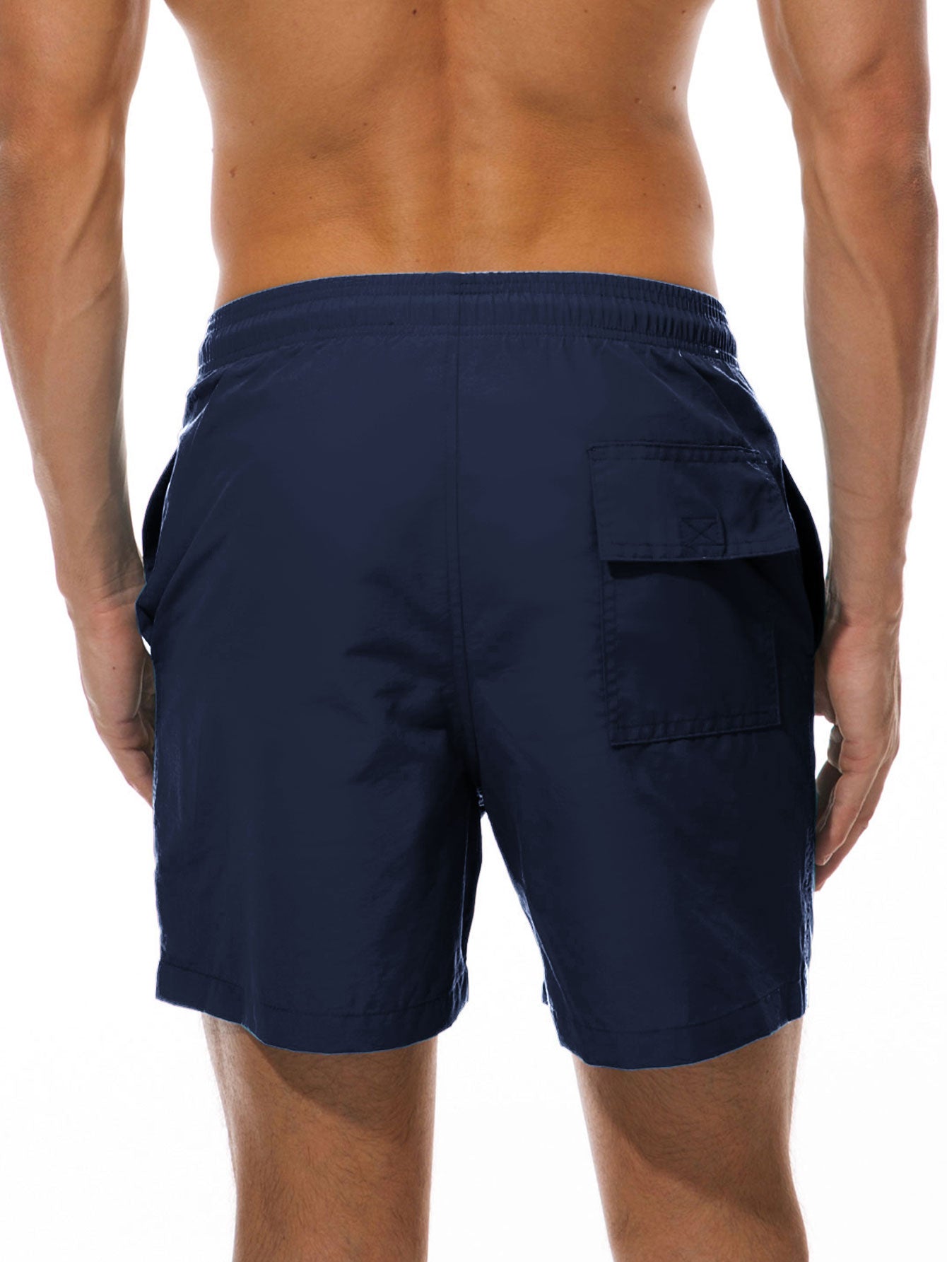 Man Mid Length Drawstring Swim Shorts