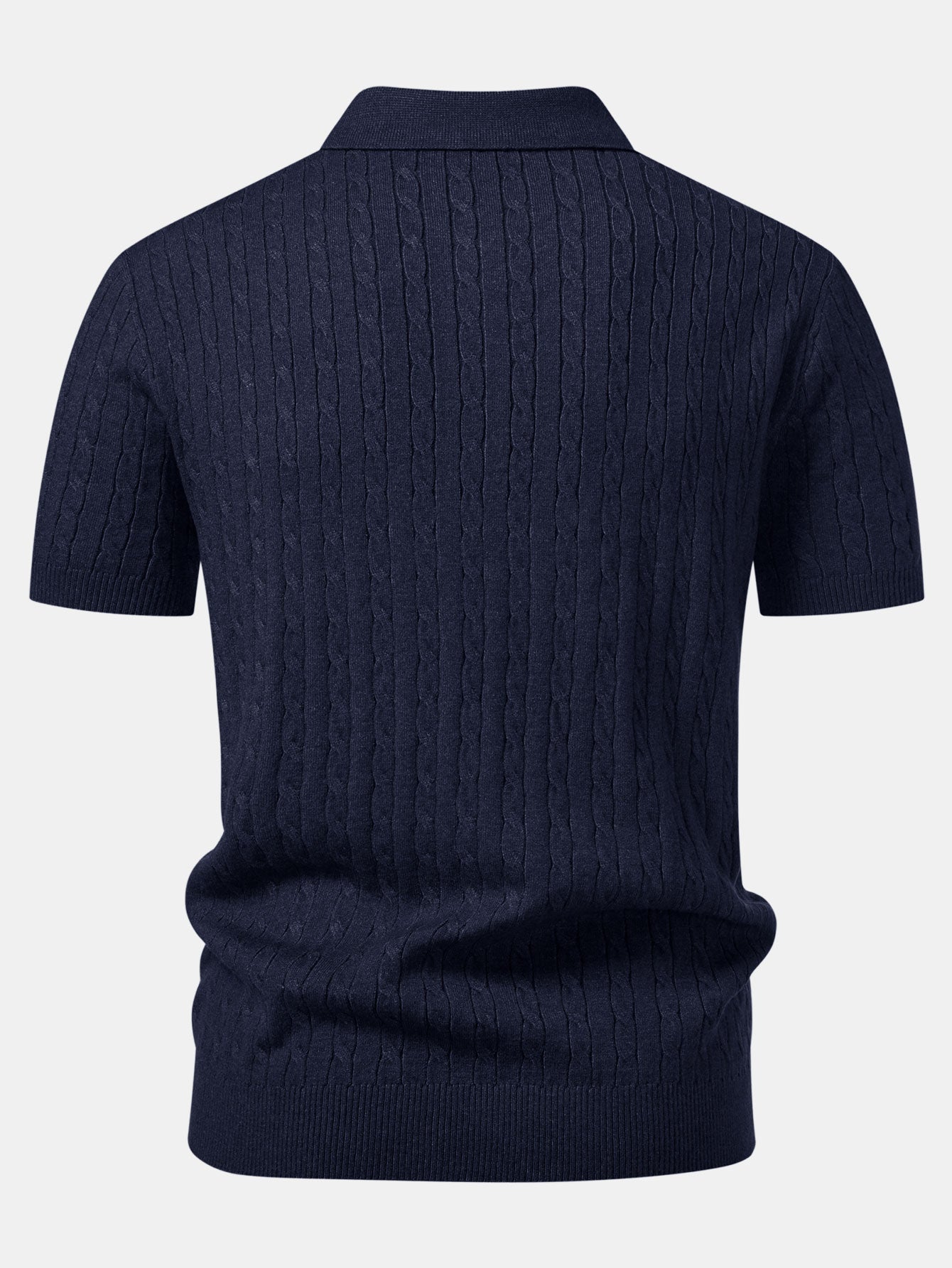Twisted Jacquard Knit Polo & Slim Fit Tapered Trousers