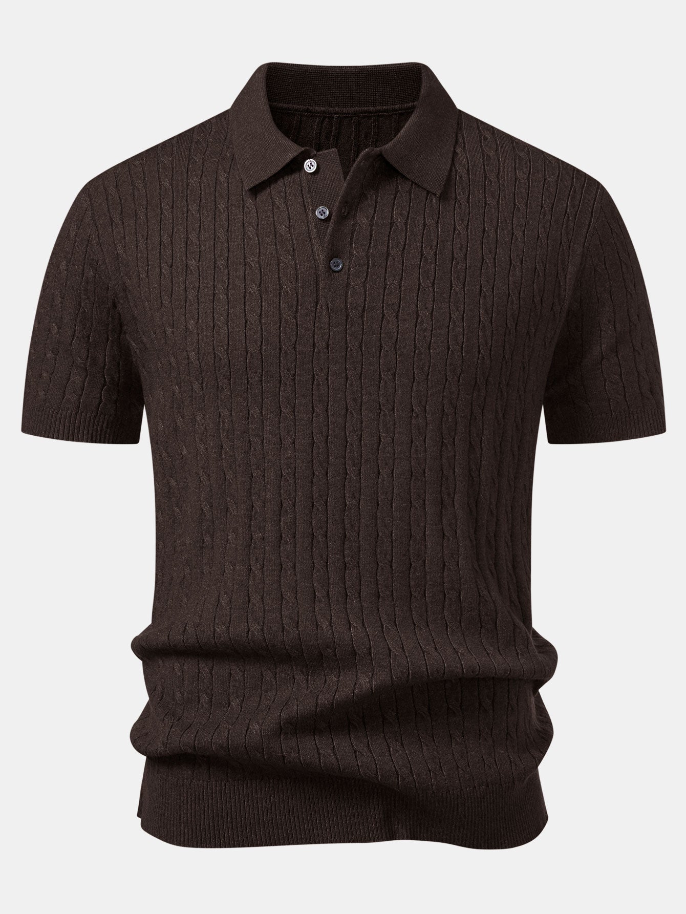 Twisted Jacquard Knit Polo & Slim Fit Tapered Trousers