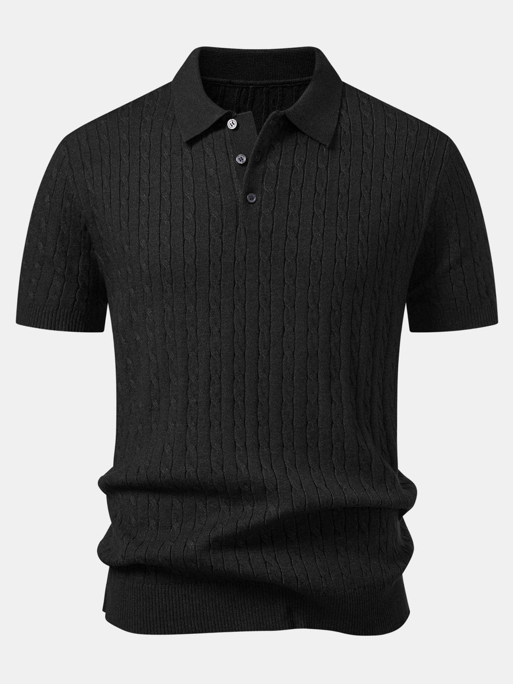 Twisted Jacquard Knit Polo & Slim Fit Tapered Trousers