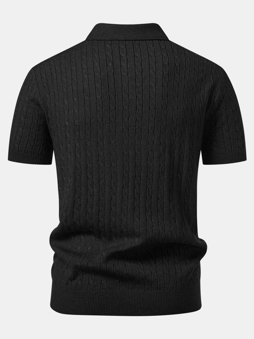Twisted Jacquard Knit Polo & Slim Fit Tapered Trousers