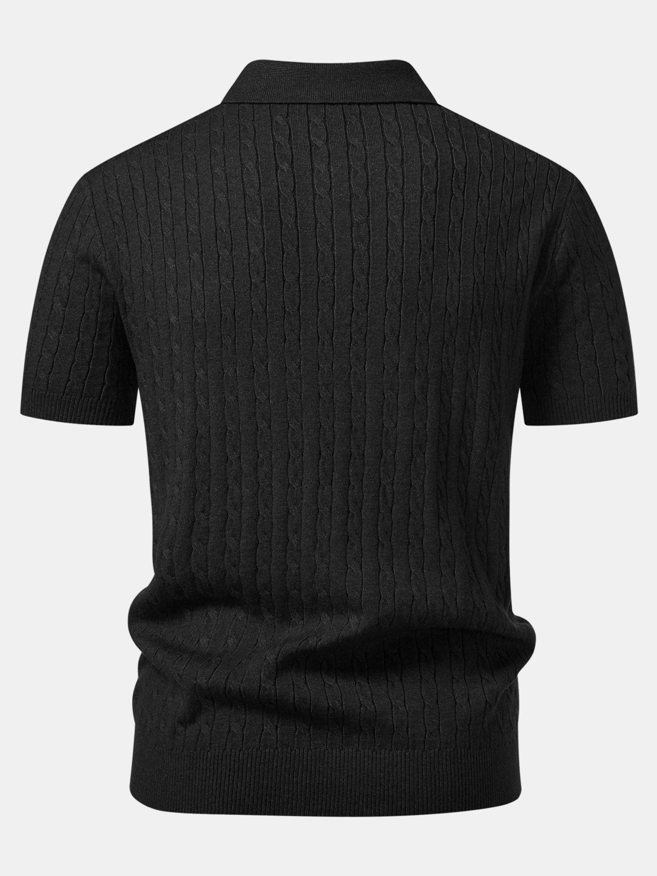 Twisted Jacquard Knit Polo & Slim Fit Tapered Trousers