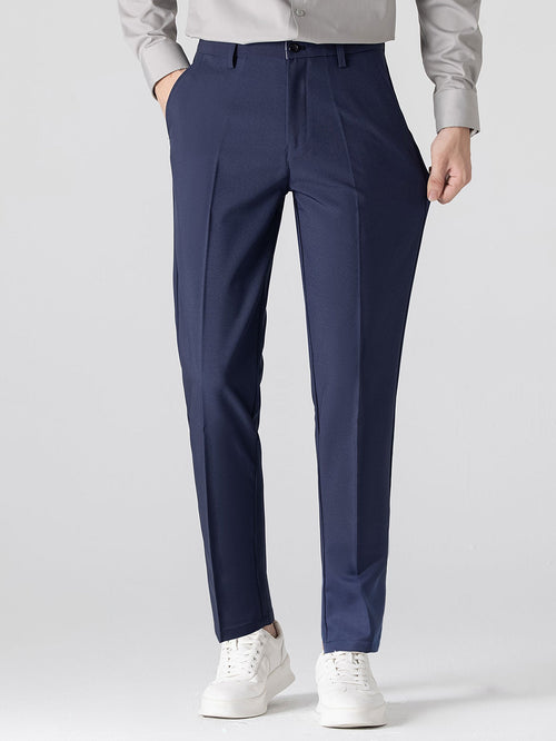 Contrast Jacquard Polo & Slim Fit Tapered Trousers