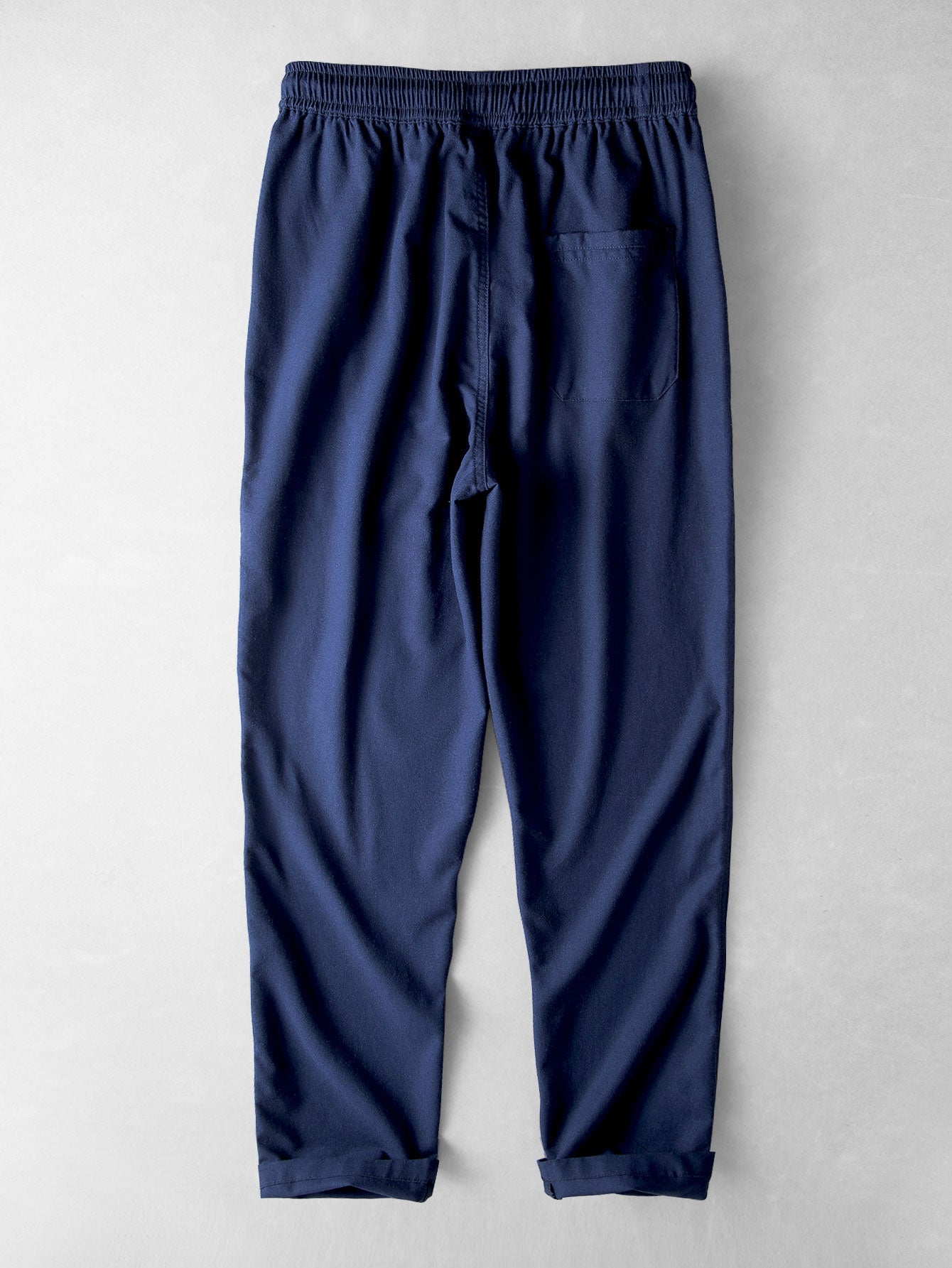 Short Sleeve Linen Look Button Up Shirt & Straight Leg Linen Pants