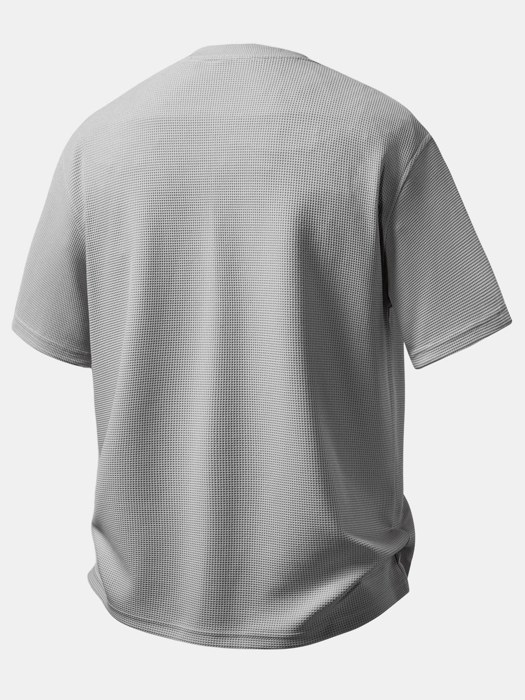 Relax Fit Zipper Waffle T-Shirt