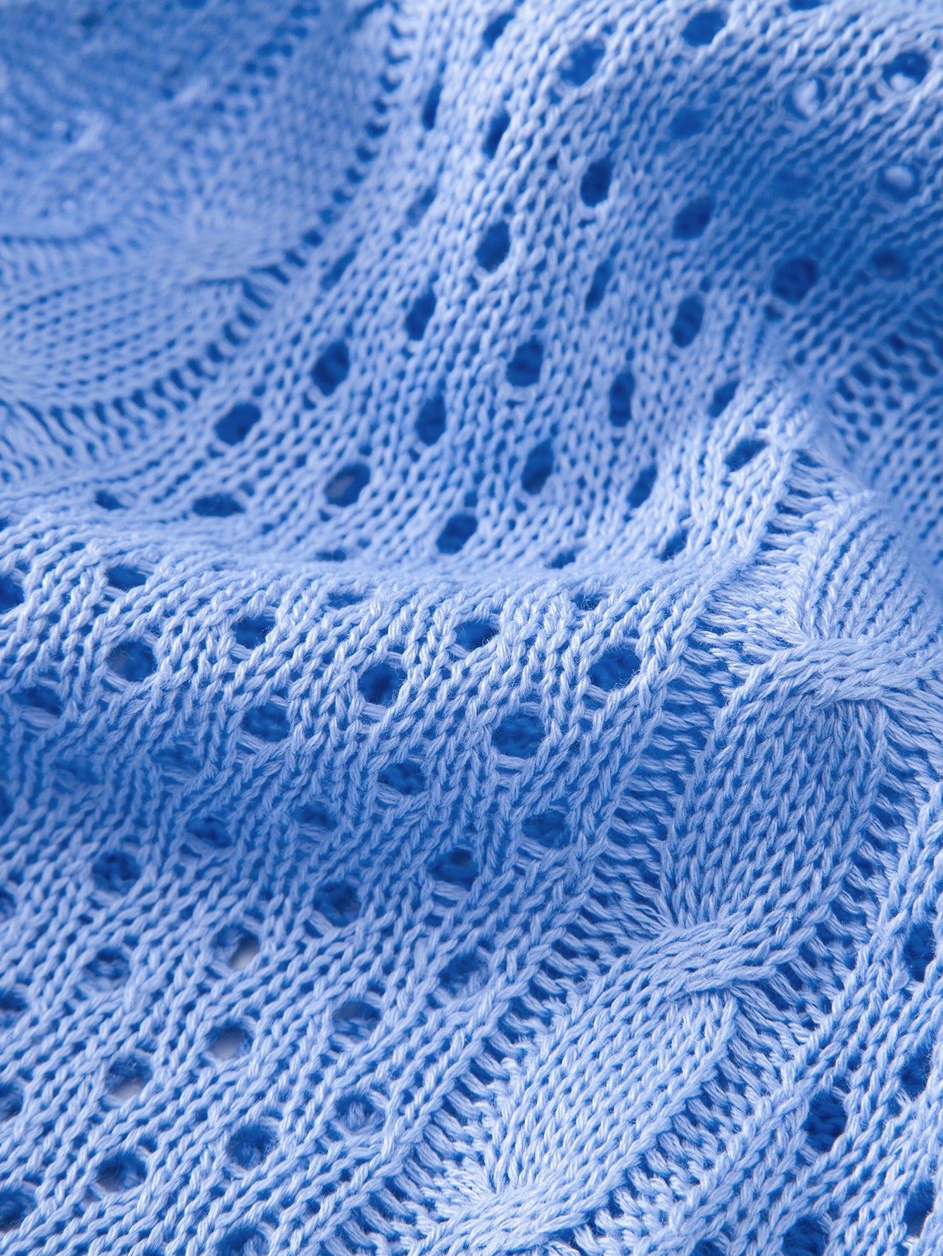 Open Knit Shirt & Crinkle Textured Drawstring 5" Shorts
