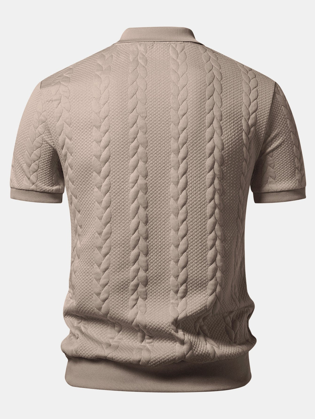 Twist Jacquard V Neck Polo