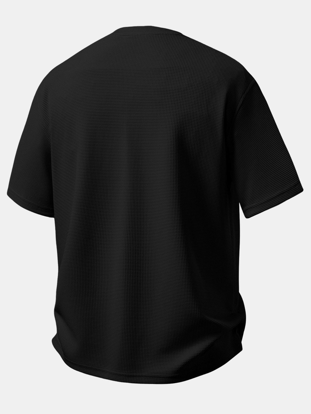 Relax Fit Zipper Waffle T-Shirt