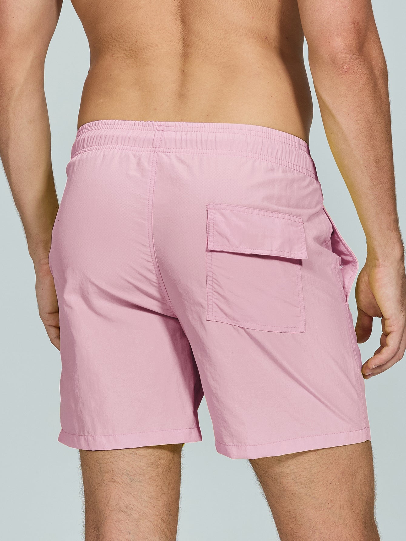 Man Mid Length Drawstring Swim Shorts