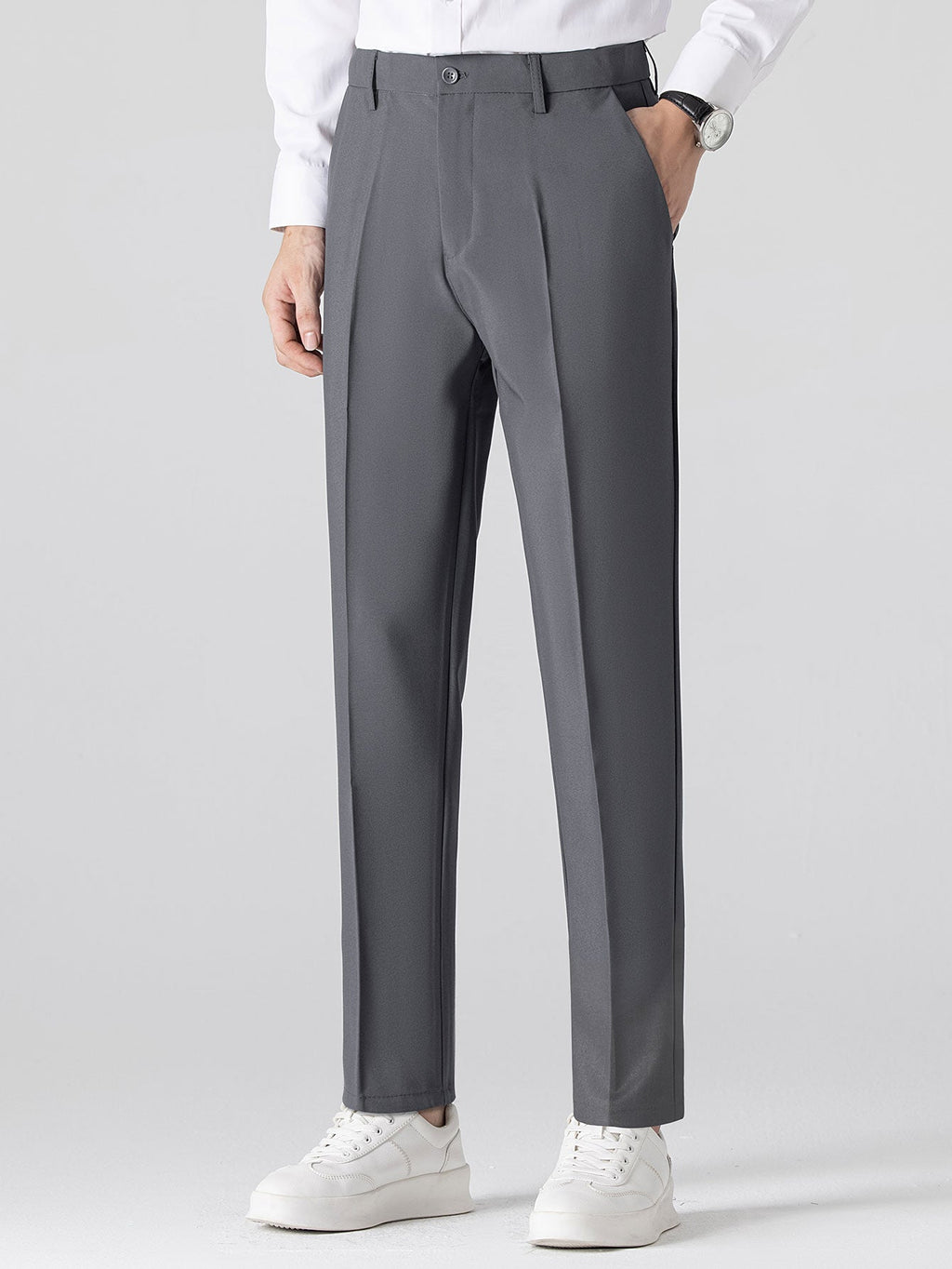 Twisted Jacquard Knit Polo & Slim Fit Tapered Trousers