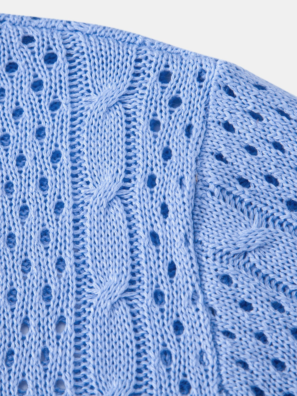 Open Knit Shirt & Crinkle Textured Drawstring 5" Shorts