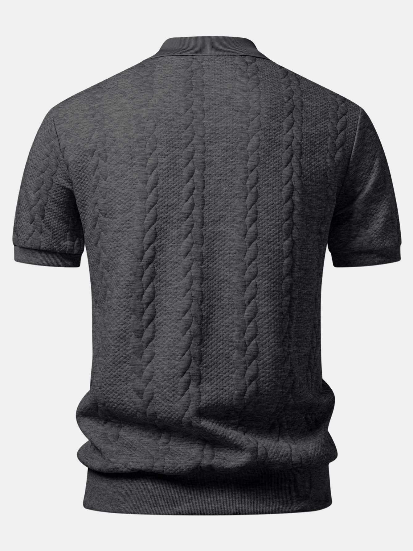 Twist Jacquard V Neck Polo