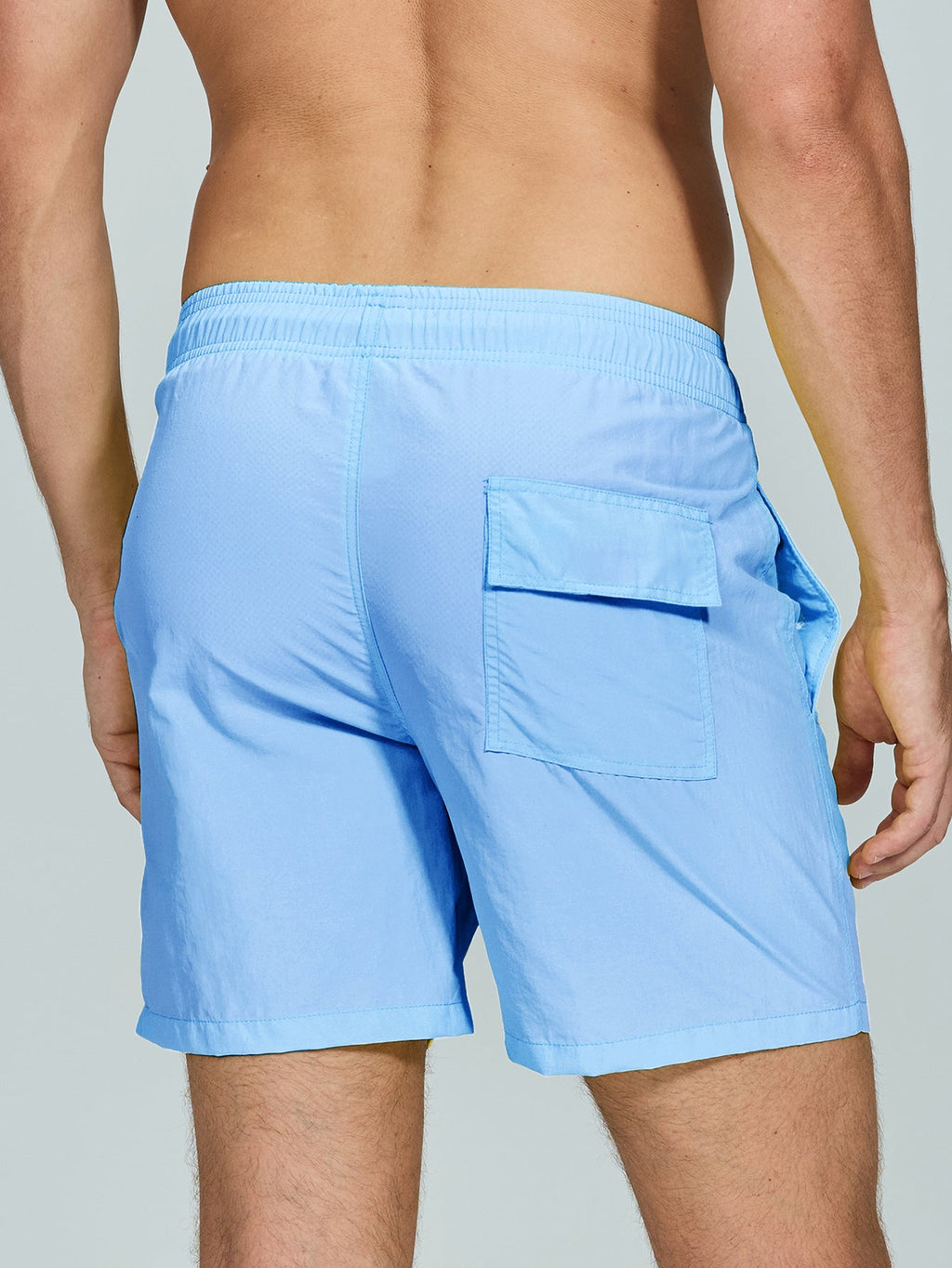 Man Mid Length Drawstring Swim Shorts