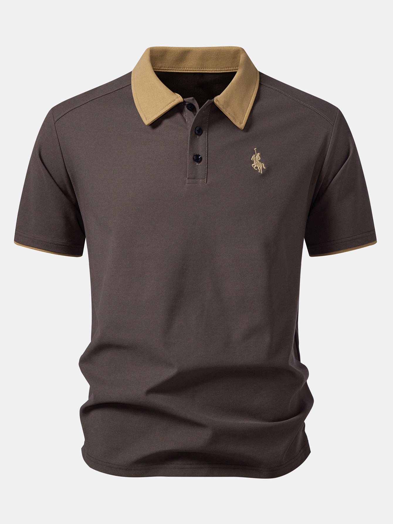 Contrast Collar Polo