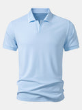 Contrast Trim Johnny Collar Polo