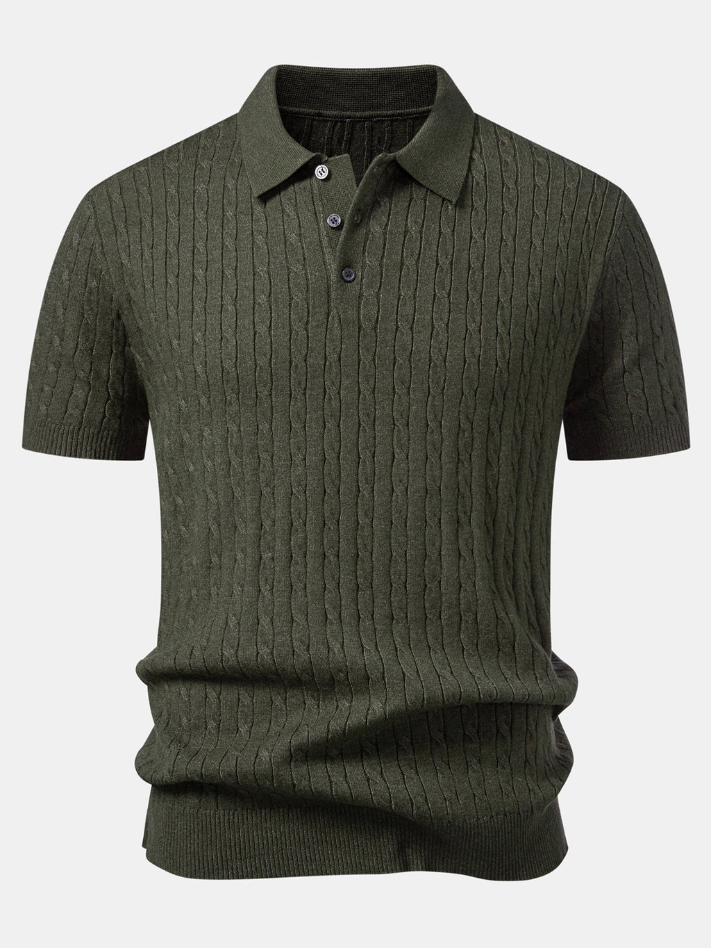 Twisted Jacquard Knit Polo & Slim Fit Tapered Trousers
