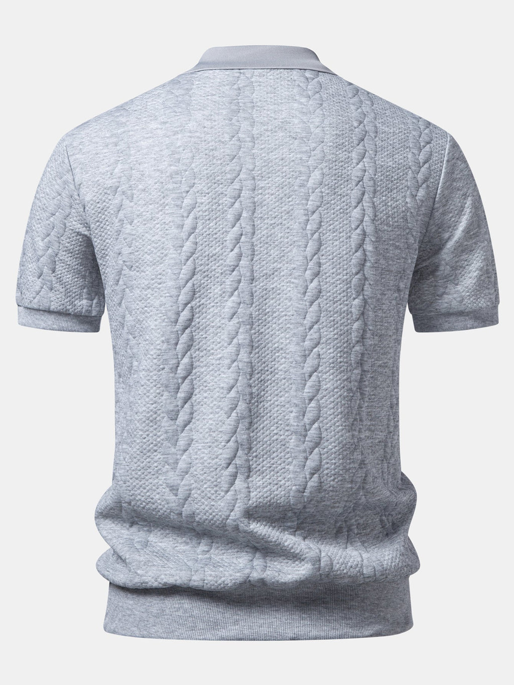 Twist Jacquard V Neck Polo