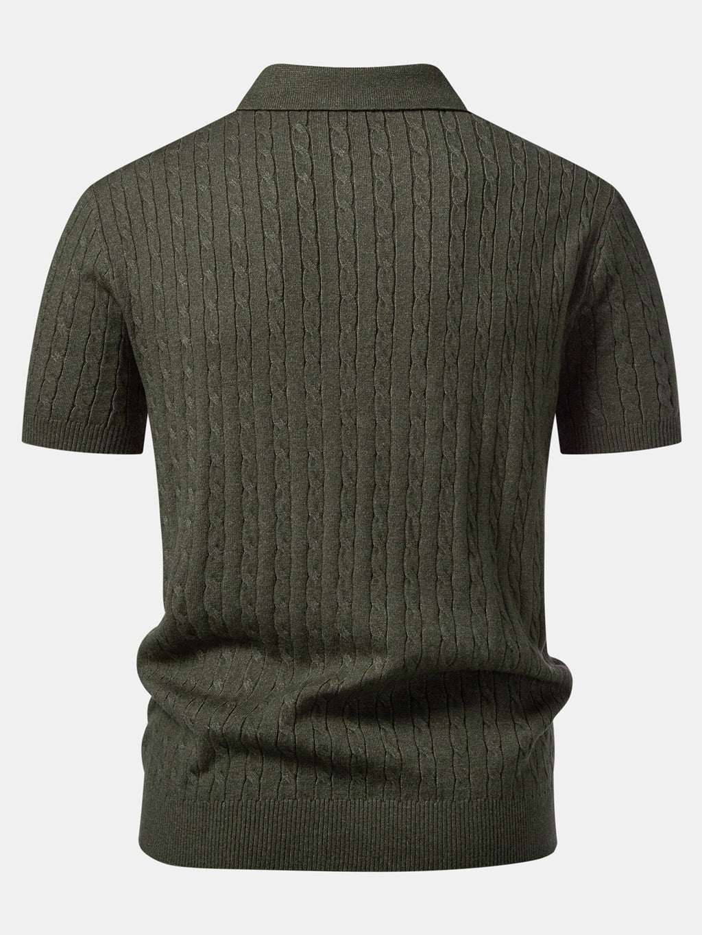 Twisted Jacquard Knit Polo & Slim Fit Tapered Trousers