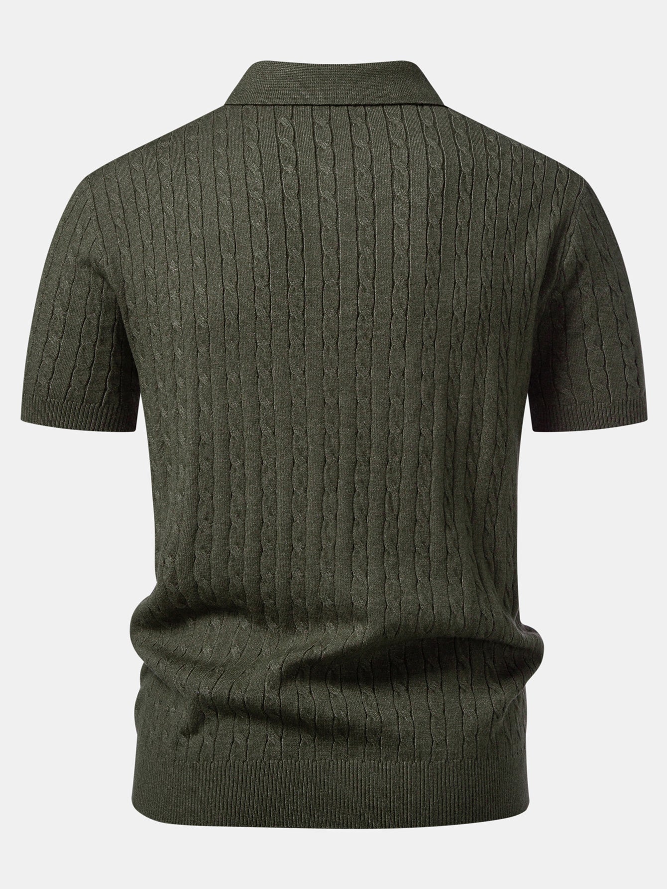 Twisted Jacquard Knit Polo & Slim Fit Tapered Trousers