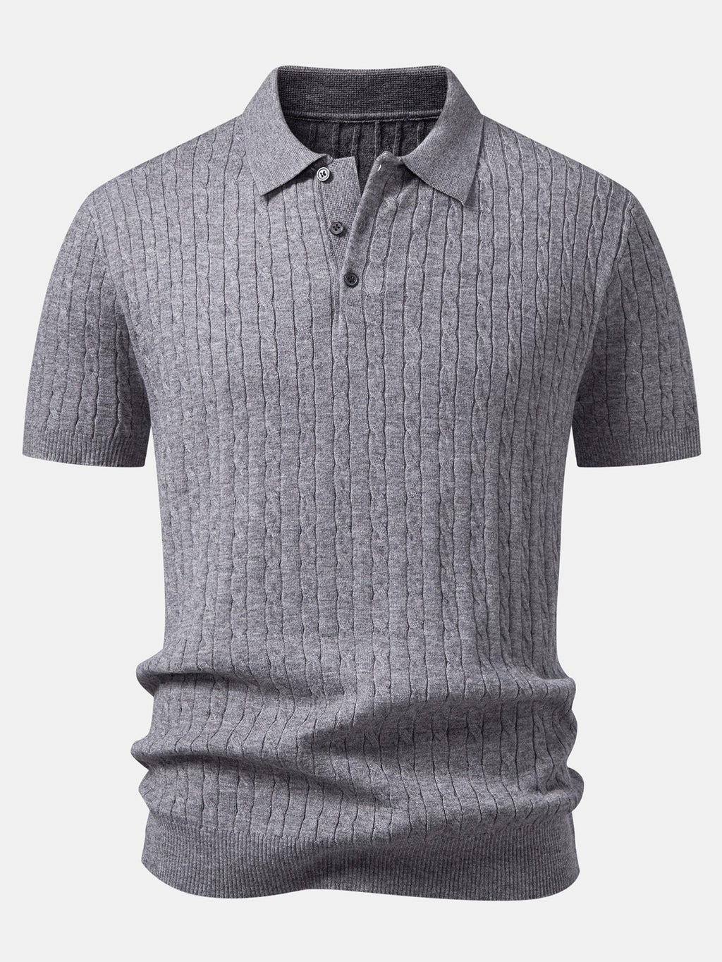 Twisted Jacquard Knit Polo & Slim Fit Tapered Trousers