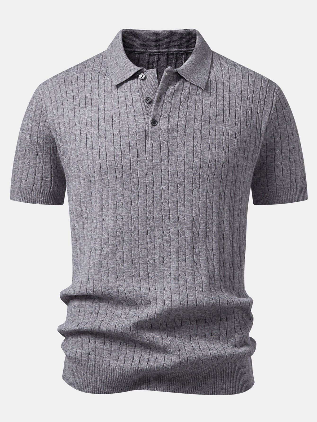 Twisted Jacquard Knit Polo & Slim Fit Tapered Trousers
