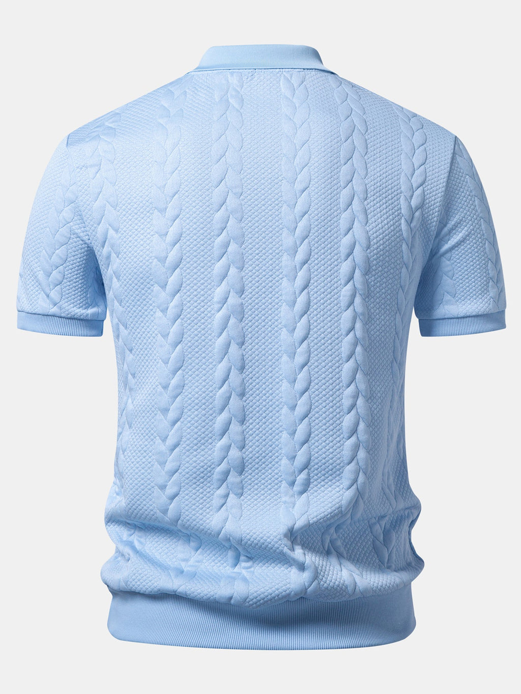 Twist Jacquard V Neck Polo