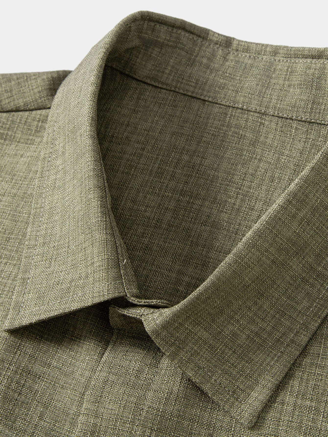Linen Look Button Up Shirt & Crinkle Textured Drawstring 5" Shorts
