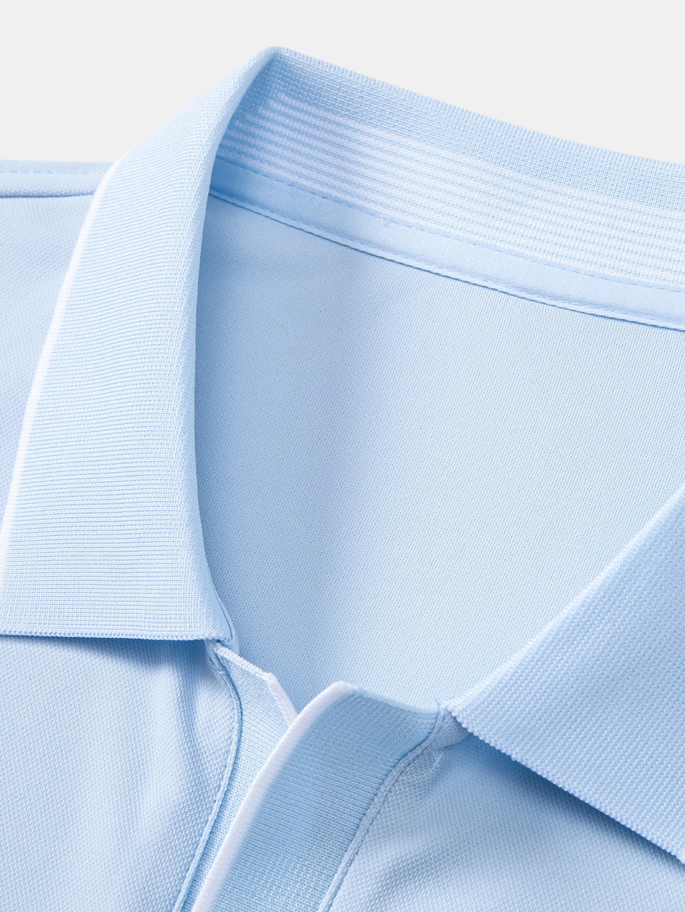 Contrast Trim Johnny Collar Polo