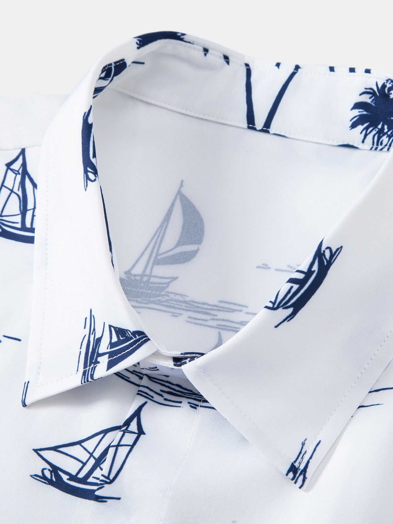 Gradient Island Palm Tree Print Shirt
