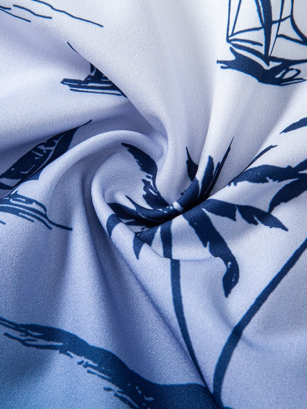 Gradient Island Palm Tree Print Shirt