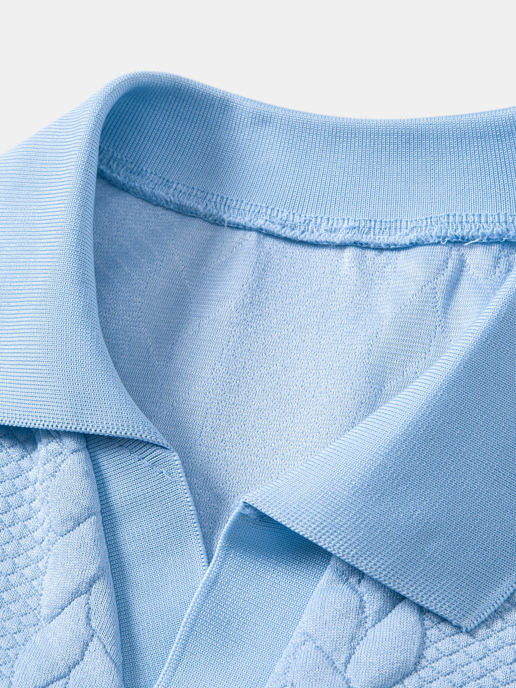 Twist Jacquard V Neck Polo