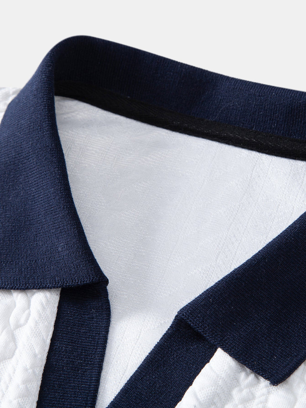 Contrast Jacquard Polo & Slim Fit Tapered Trousers