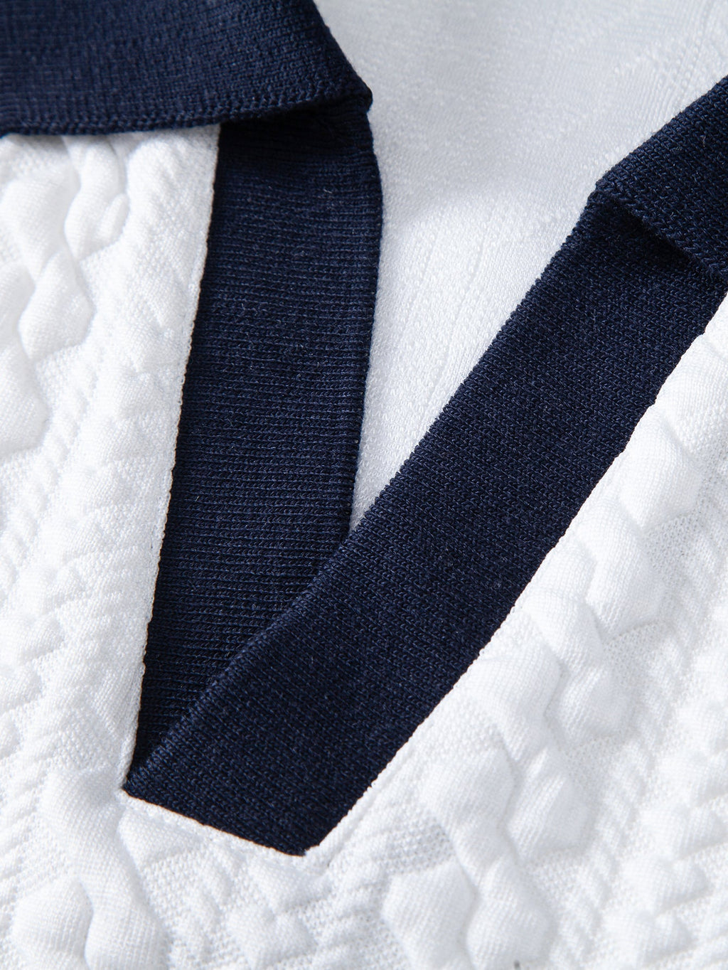 Contrast Jacquard Polo & Slim Fit Tapered Trousers