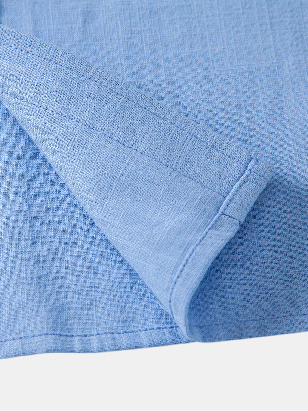 Short Sleeve Linen Look Button Up Shirt & Straight Leg Linen Pants